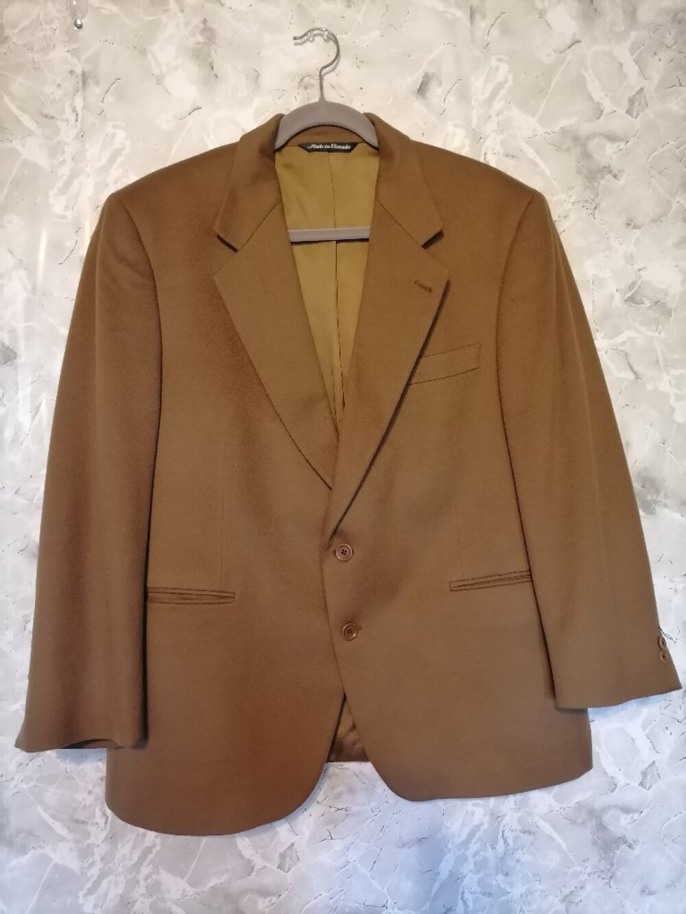 Kilgour French Stanbury X Loro Piana Mens Cashmere L Coat Blazer Brown